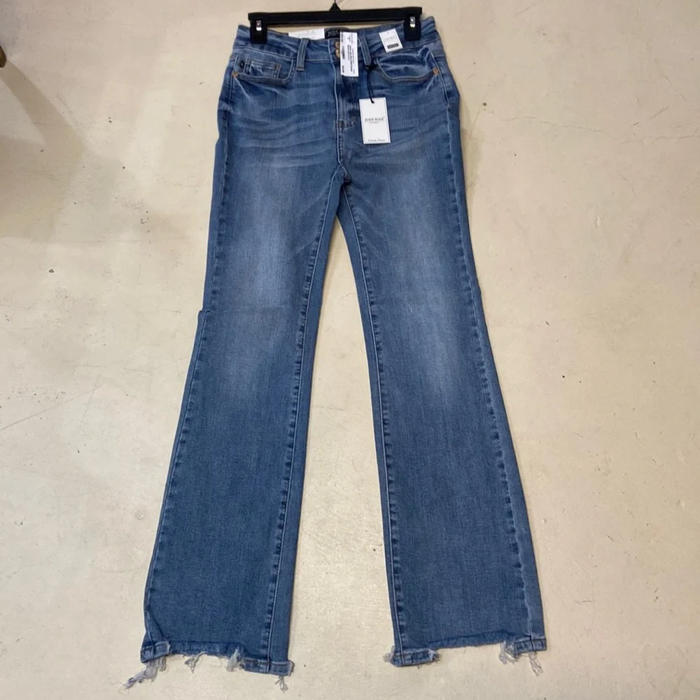 Judy Blue Double Button Bootcut Jeans 88140 - Picture 1 of 3
